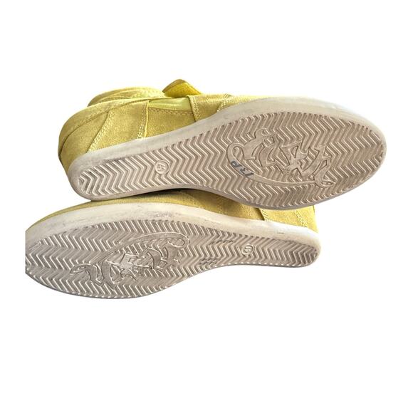 Ash Bowie Wedge Limited Edition Lemon Yellow Suede Canvas Sneaker Sz 10.5 / 11 - Picture 10 of 15